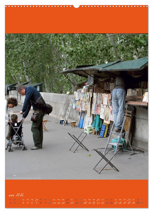 Paris et ses bouquinistes (CALVENDO Calendrier supérieur 2026)