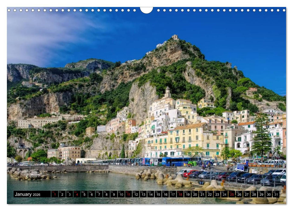 Amalfi Coast and Campania (CALVENDO Monthly Calendar 2026)