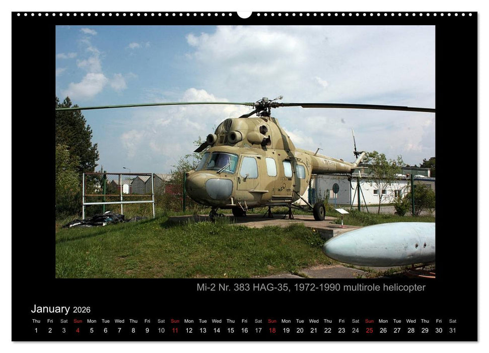 Airplanes and Helicopters of NVA 1957 - 1991 (CALVENDO Premium-Calendar 2026)