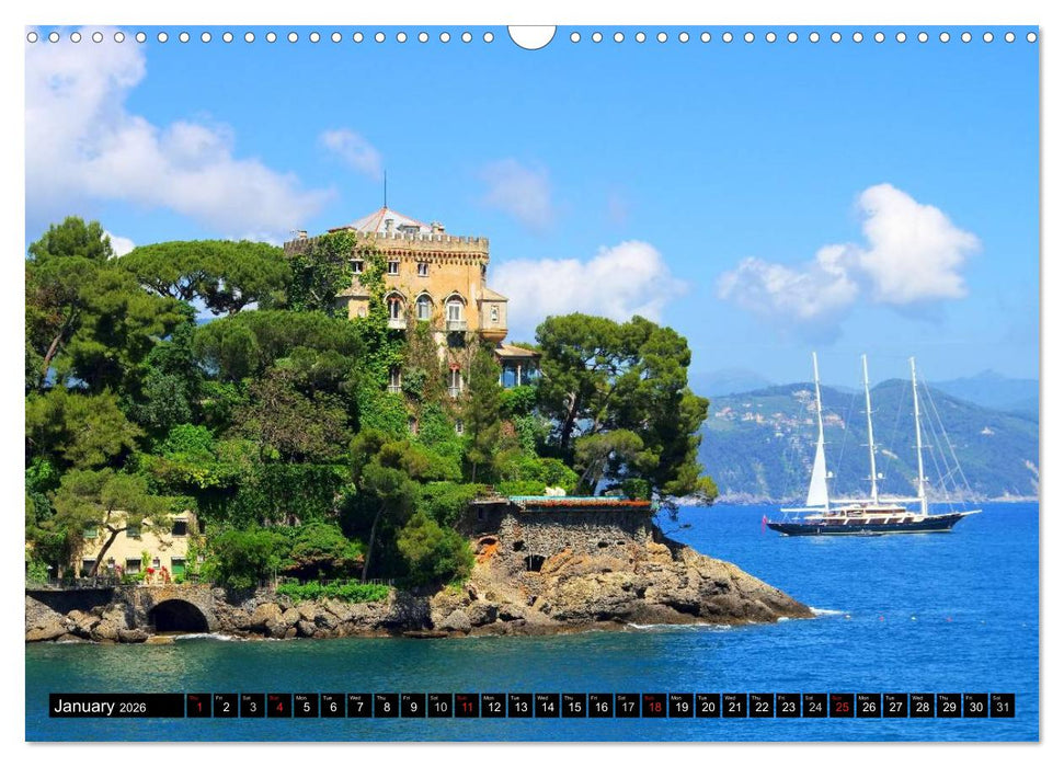 Riviera di Levante The Coast of Liguria (CALVENDO Monthly Calendar 2026)
