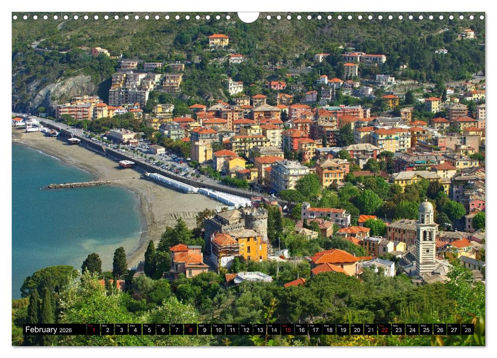 Riviera di Levante The Coast of Liguria (CALVENDO Monthly Calendar 2026)