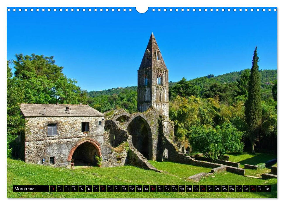 Riviera di Levante The Coast of Liguria (CALVENDO Monthly Calendar 2026)