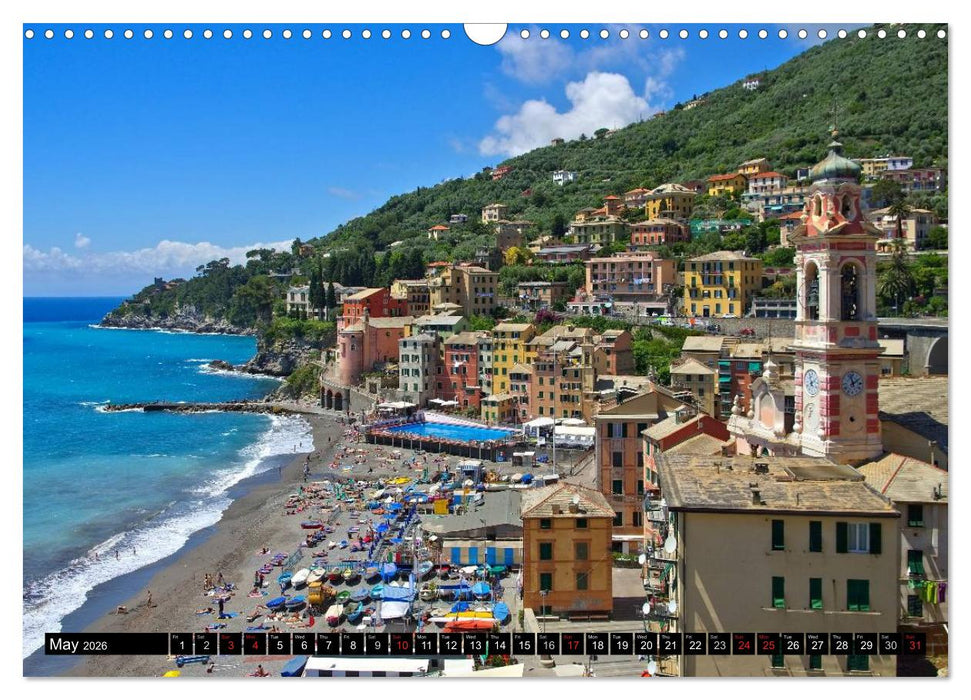 Riviera di Levante The Coast of Liguria (CALVENDO Monthly Calendar 2026)
