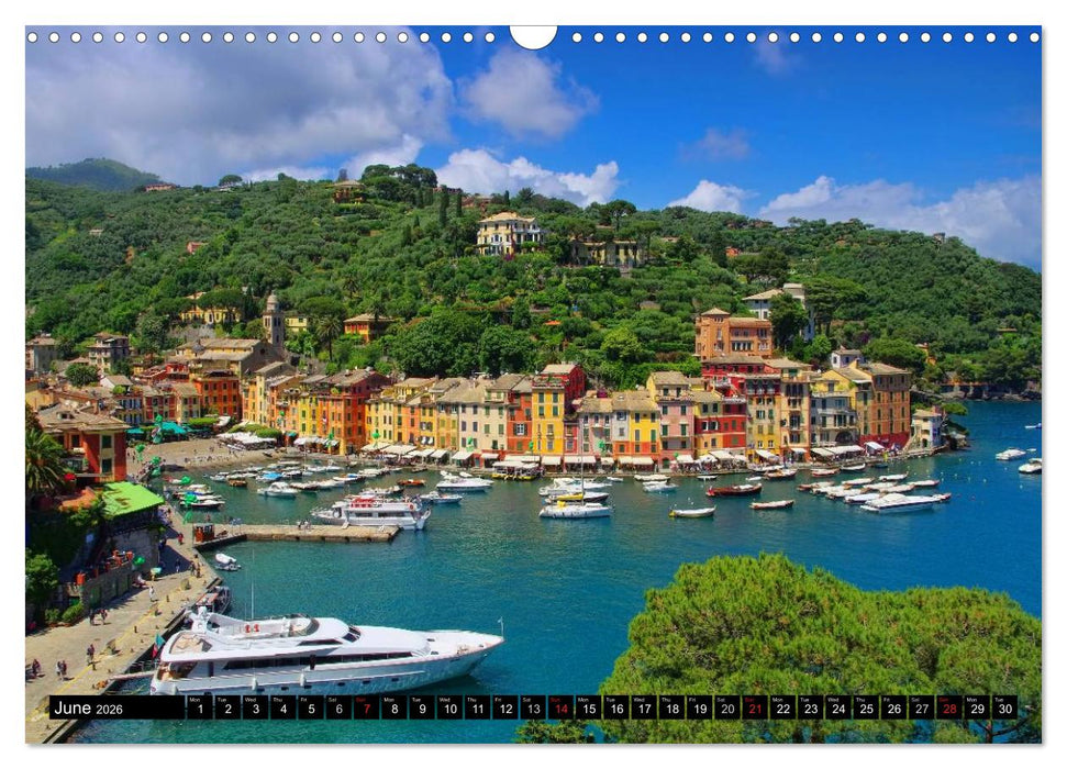 Riviera di Levante The Coast of Liguria (CALVENDO Monthly Calendar 2026)