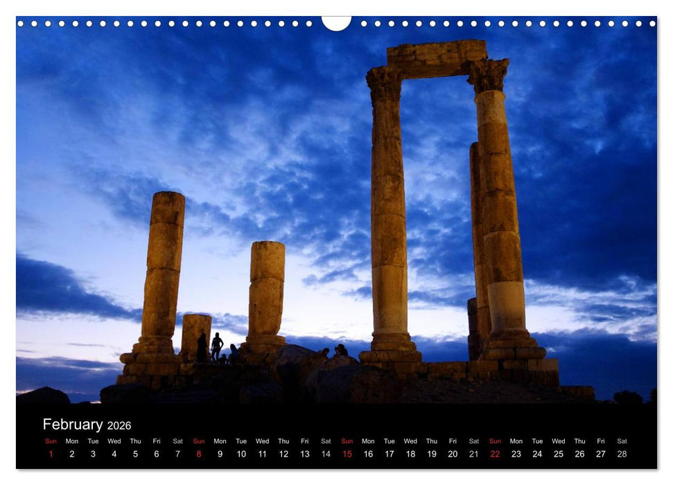 Monuments of Jordan 2026 (CALVENDO Monthly Calendar 2026)