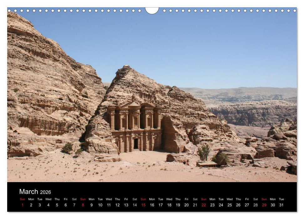 Monuments of Jordan 2026 (CALVENDO Monthly Calendar 2026)