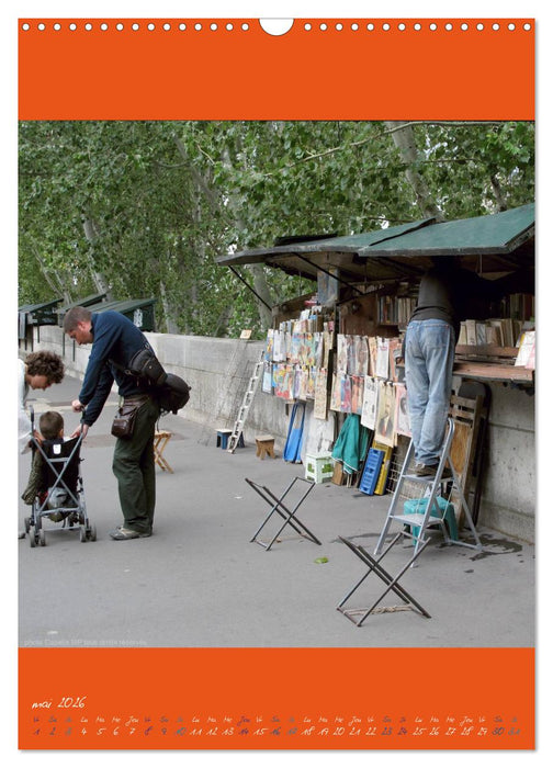 Paris et ses bouquinistes (CALVENDO Calendrier mensuel 2026)