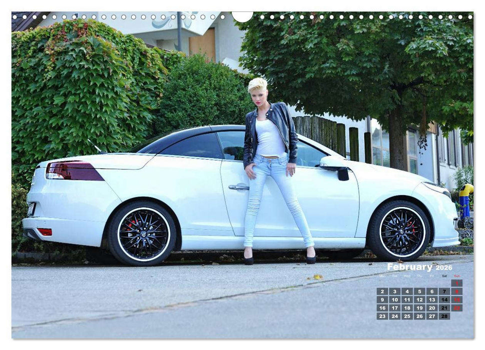 Girls and Cars (CALVENDO Monthly Calendar 2026)