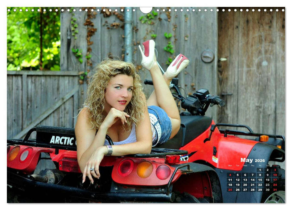 Girls and Cars (CALVENDO Monthly Calendar 2026)