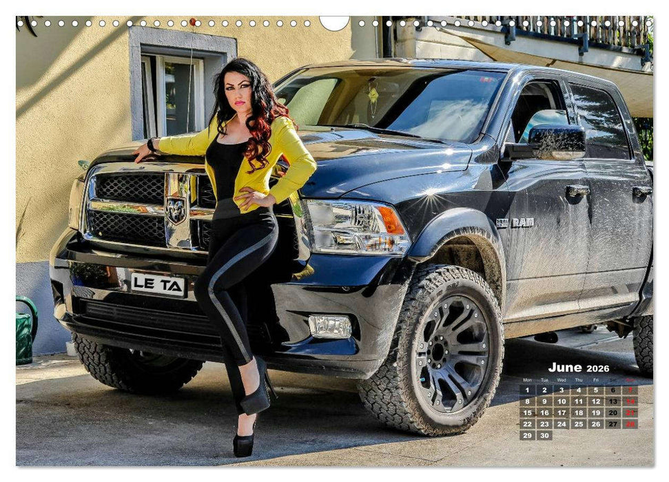 Girls and Cars (CALVENDO Monthly Calendar 2026)