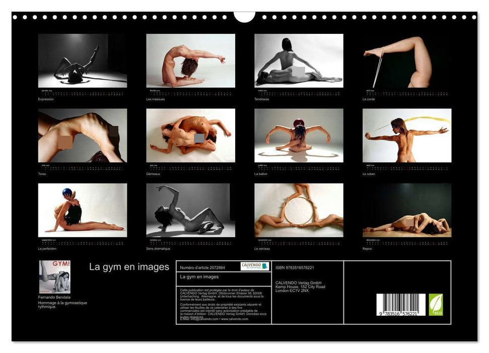 La gym en images (CALVENDO Calendrier mensuel 2026)