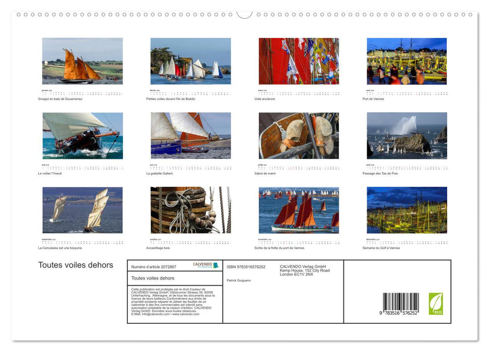Toutes voiles dehors (CALVENDO Calendrier supérieur 2026)