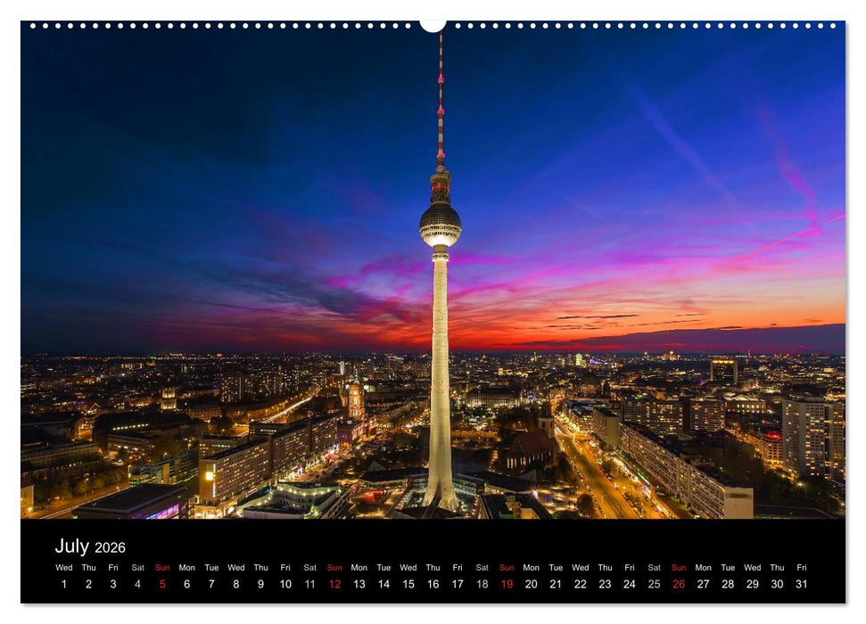 Sunsets of Berlin (CALVENDO Premium-Calendar 2026)