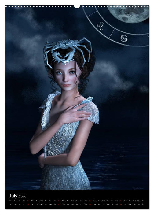 Zodiac Fantasy Circle (CALVENDO Premium-Calendar 2026)