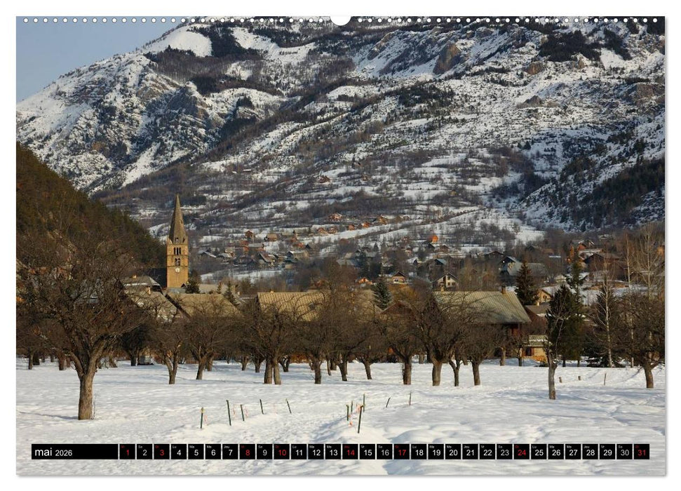 Neige sur les Hautes Alpes (CALVENDO Calendrier supérieur 2026)