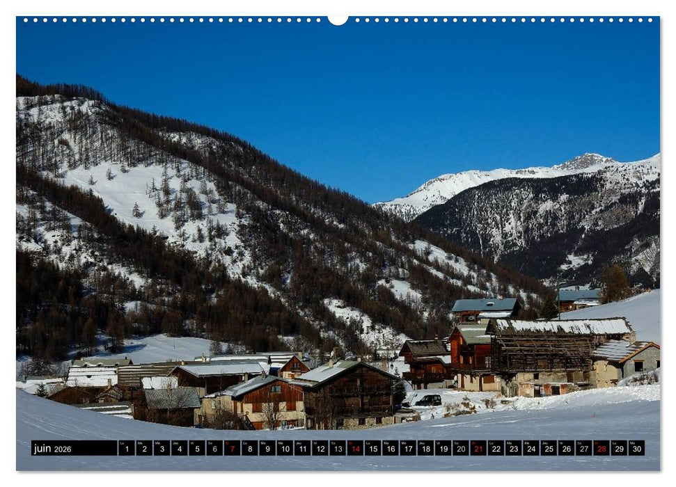 Neige sur les Hautes Alpes (CALVENDO Calendrier supérieur 2026)