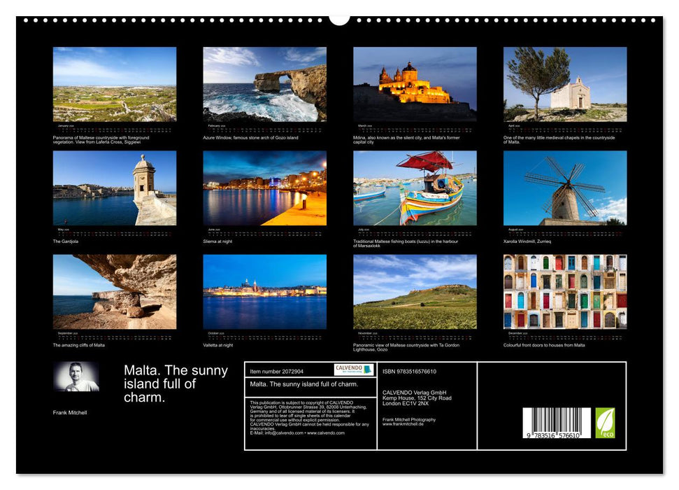 Malta. The sunny island full of charm. (CALVENDO Premium-Calendar 2026)
