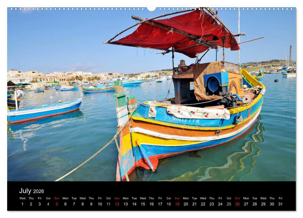 Malta. The sunny island full of charm. (CALVENDO Premium-Calendar 2026)