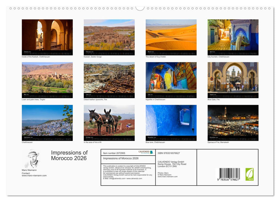 Impressions of Morocco 2026 (CALVENDO Premium-Calendar 2026)