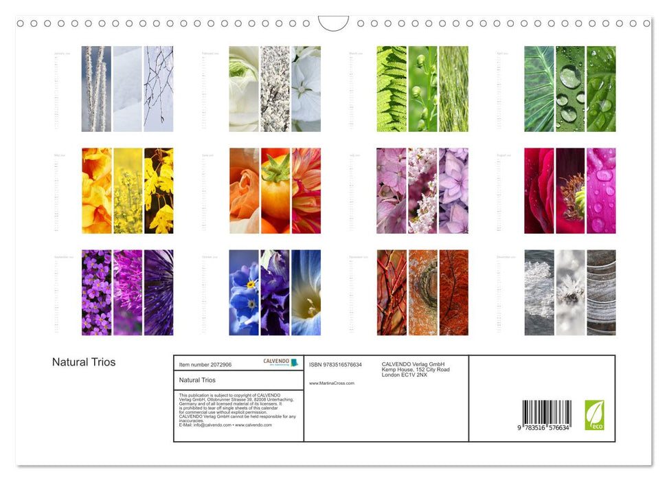 Natural Trios (CALVENDO Monthly Calendar 2026)