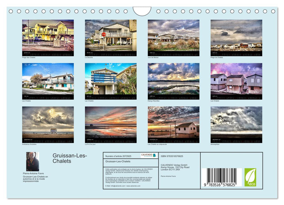 Gruissan-Les-Chalets (CALVENDO Calendrier mensuel 2026)