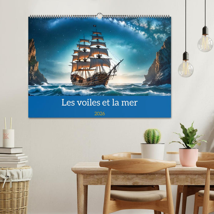 Les voiles et la mer (CALVENDO Calendrier mensuel 2026)
