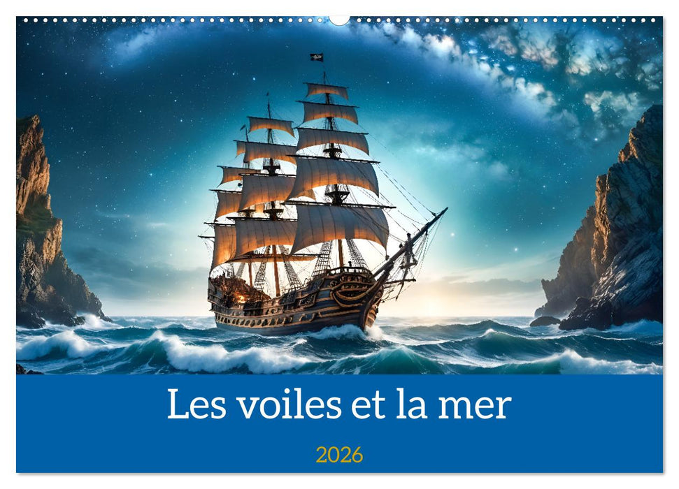 Les voiles et la mer (CALVENDO Calendrier mensuel 2026)