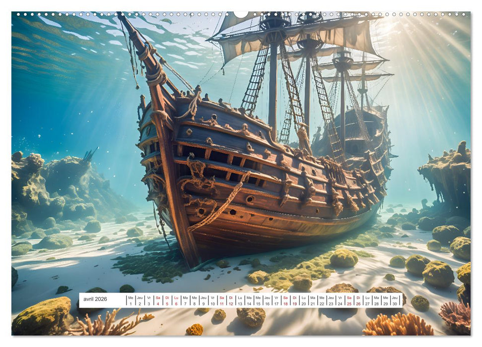 Les voiles et la mer (CALVENDO Calendrier mensuel 2026)