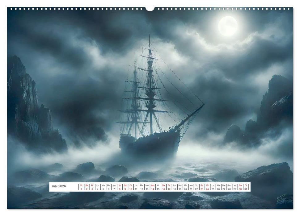 Les voiles et la mer (CALVENDO Calendrier mensuel 2026)