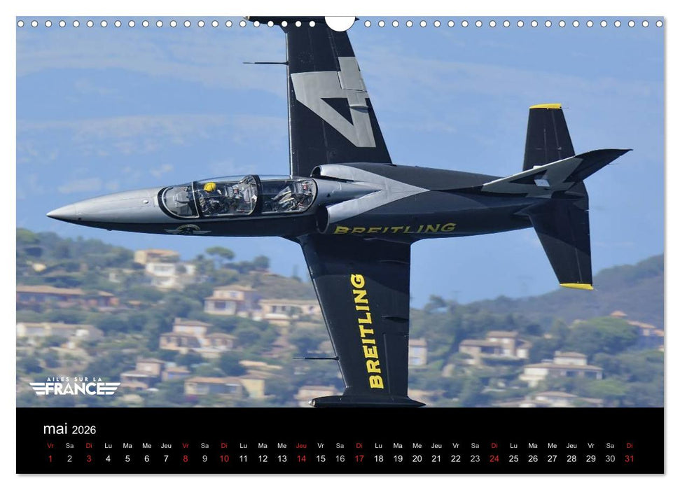 Ailes sur la France (CALVENDO Calendrier mensuel 2026)