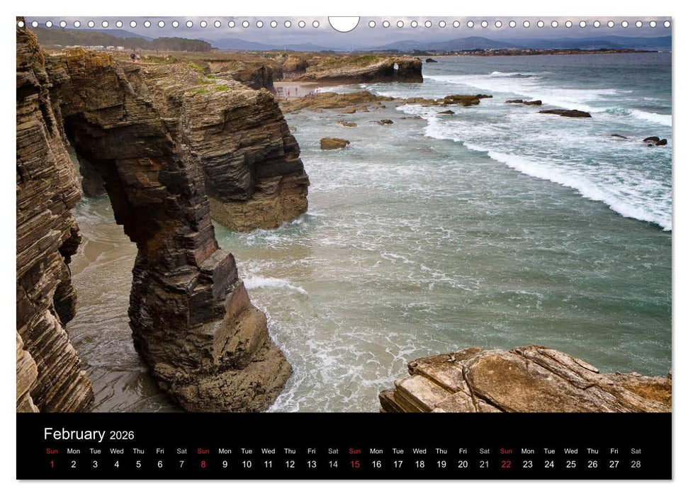 Beaches of Galicia (CALVENDO Monthly Calendar 2026)