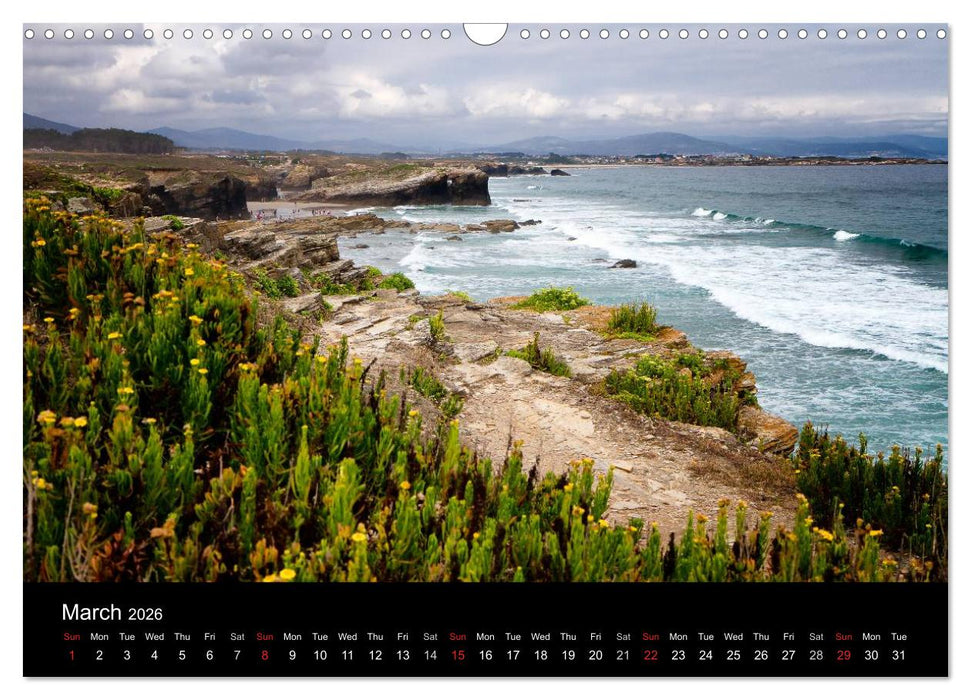 Beaches of Galicia (CALVENDO Monthly Calendar 2026)
