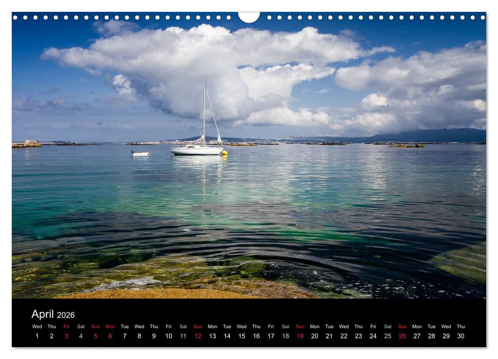 Beaches of Galicia (CALVENDO Monthly Calendar 2026)
