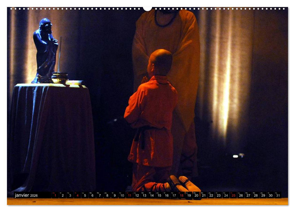 Kung Fu du Mont Song (CALVENDO Calendrier supérieur 2026)