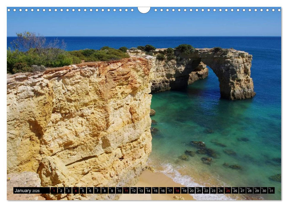 Algarve - The most beautiful European coast (CALVENDO Monthly Calendar 2026)