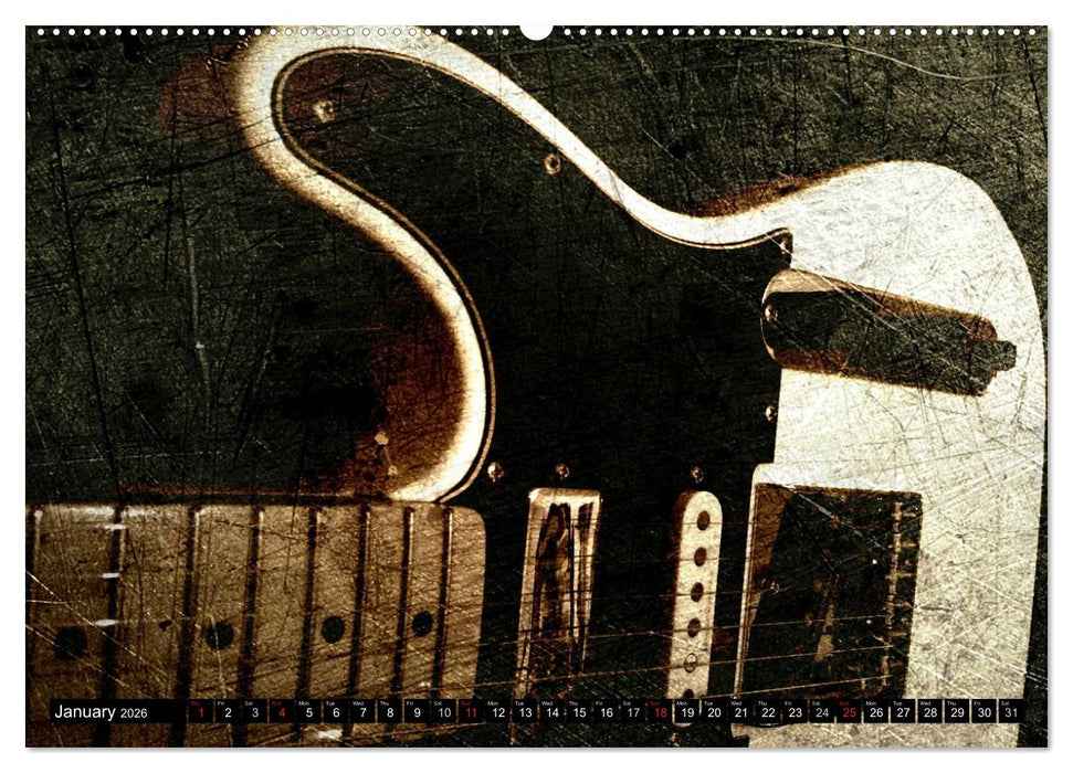 GUITARS Vintage Style (CALVENDO Premium-Calendar 2026)