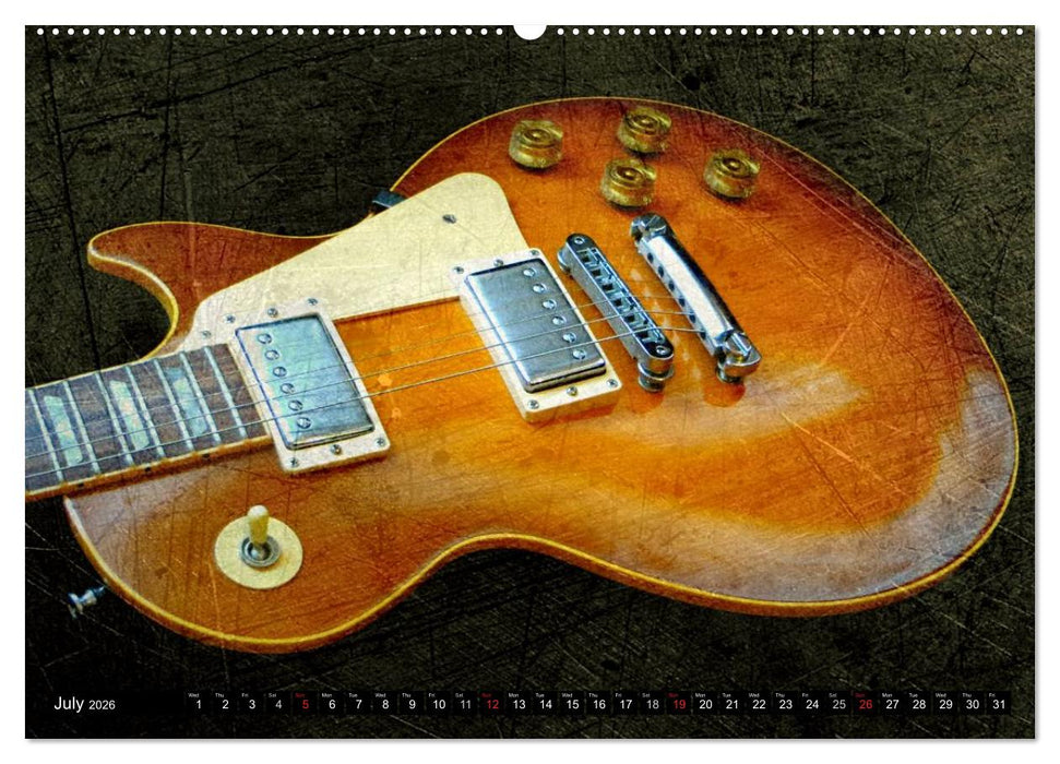 GUITARS Vintage Style (CALVENDO Premium-Calendar 2026)