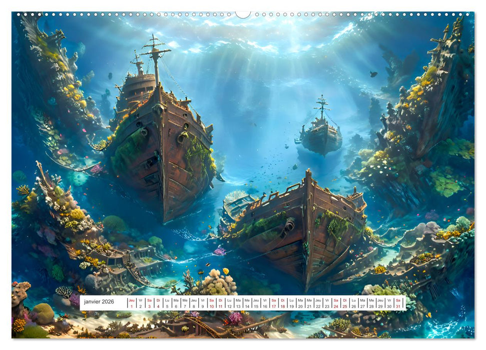 Les voiles et la mer (CALVENDO Calendrier supérieur 2026)