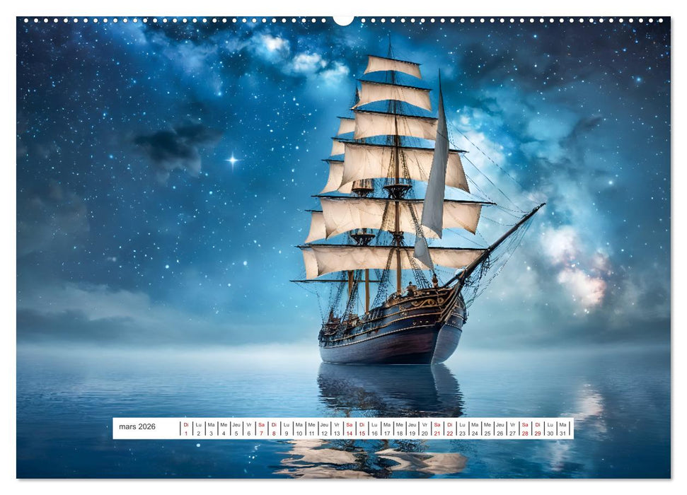 Les voiles et la mer (CALVENDO Calendrier supérieur 2026)