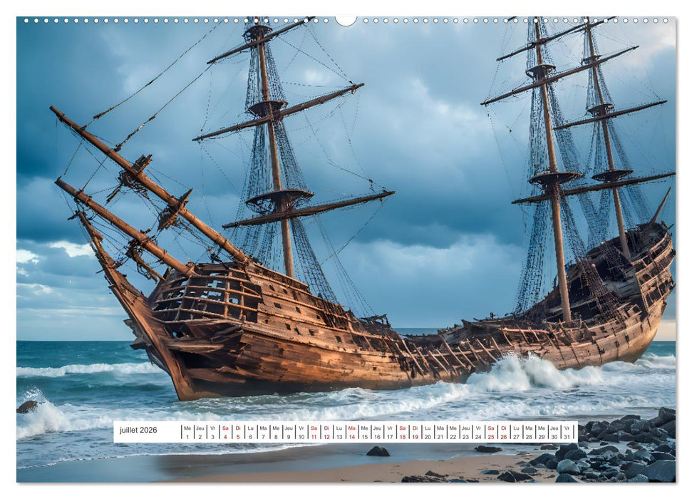 Les voiles et la mer (CALVENDO Calendrier supérieur 2026)