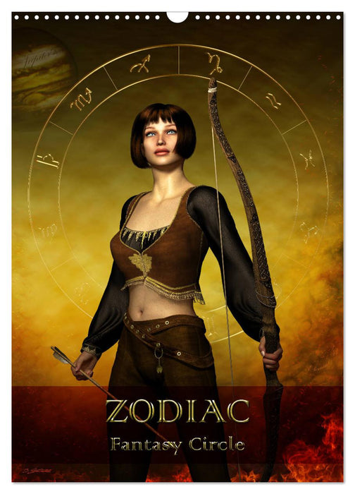 Zodiac Fantasy Circle (CALVENDO Monthly Calendar 2026)