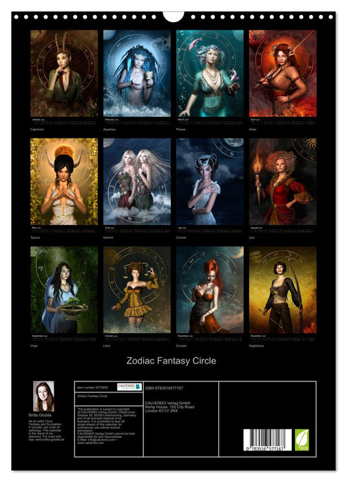 Zodiac Fantasy Circle (CALVENDO Monthly Calendar 2026)