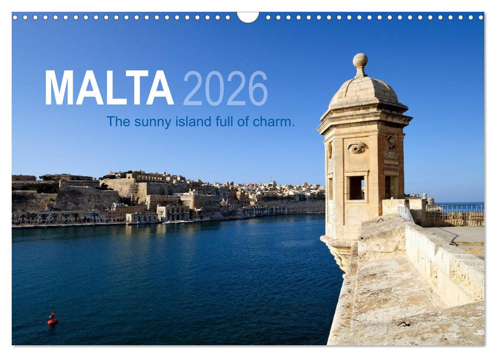 Malta. The sunny island full of charm. (CALVENDO Monthly Calendar 2026)