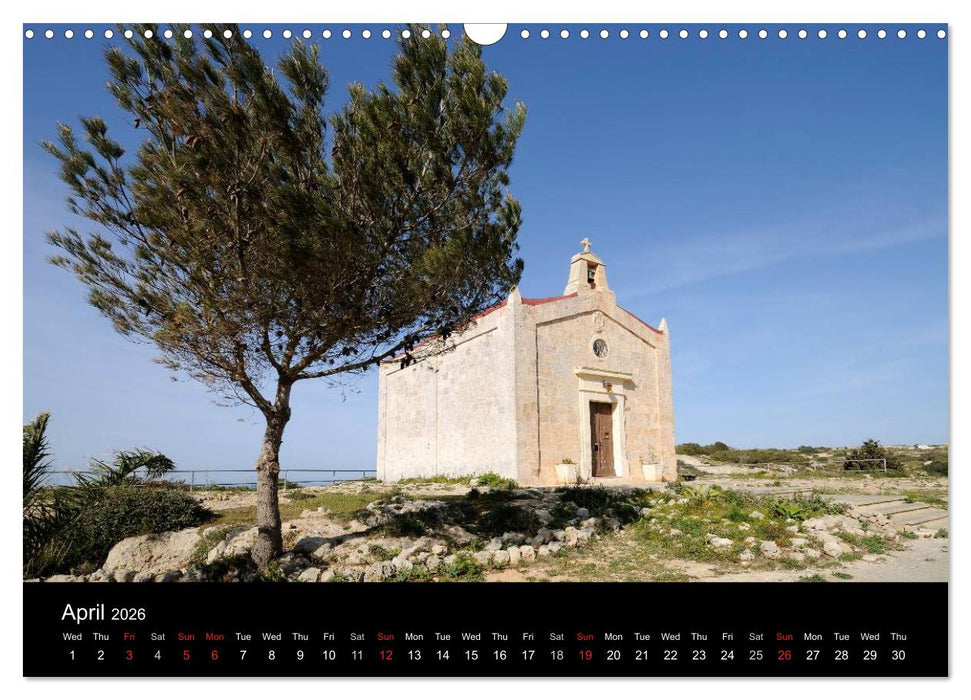 Malta. The sunny island full of charm. (CALVENDO Monthly Calendar 2026)