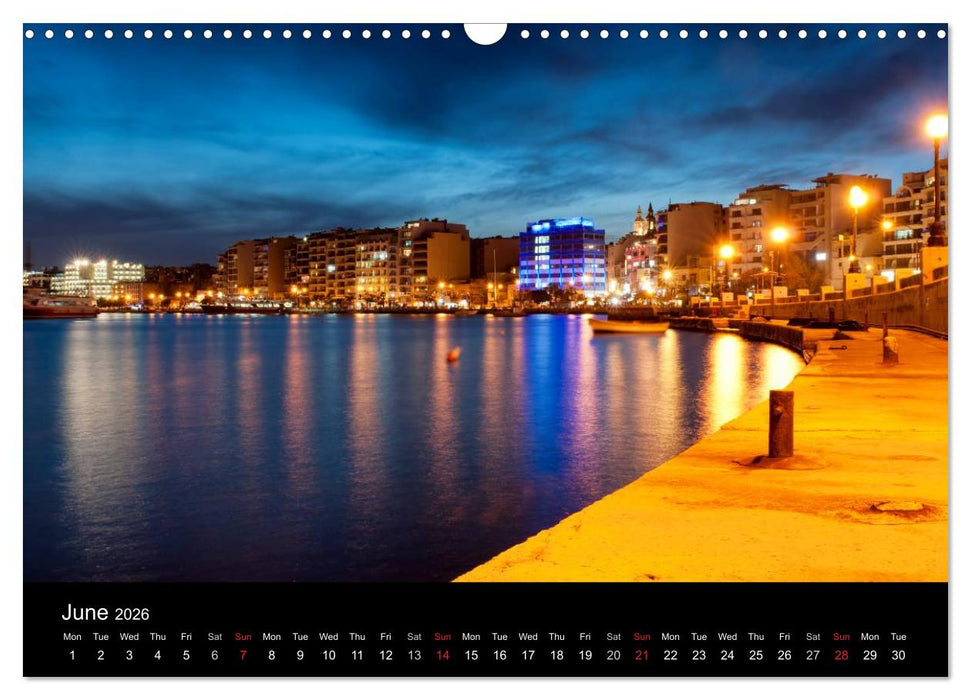 Malta. The sunny island full of charm. (CALVENDO Monthly Calendar 2026)