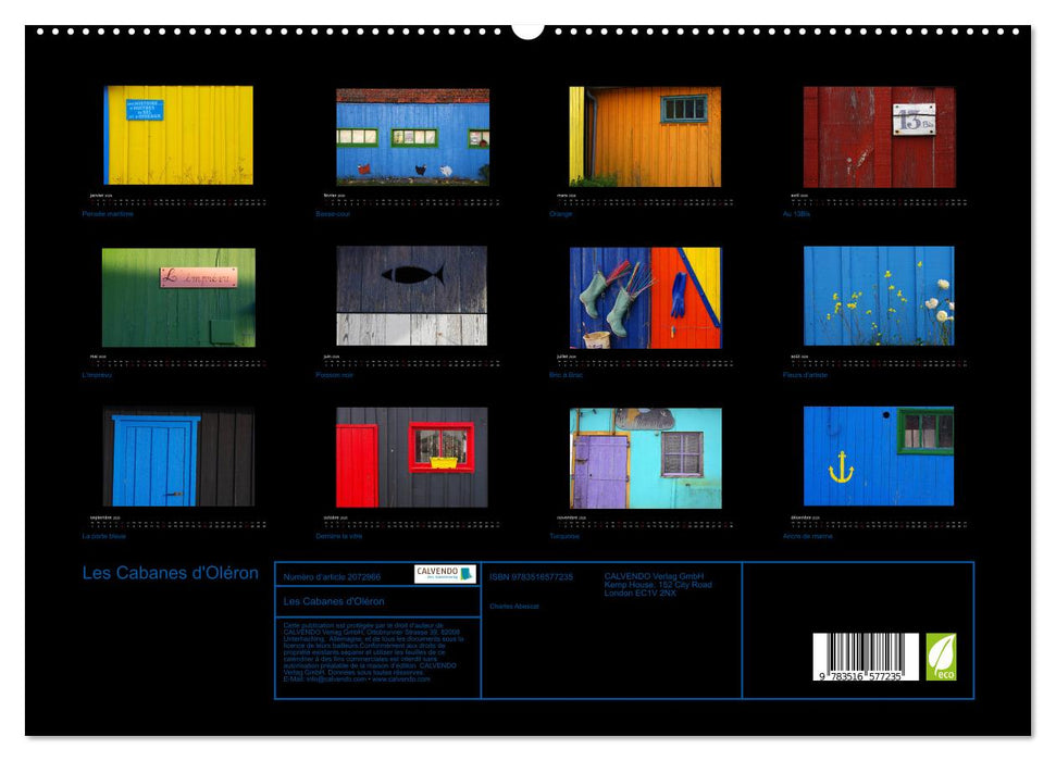 Les Cabanes d'Oléron (CALVENDO Calendrier supérieur 2026)
