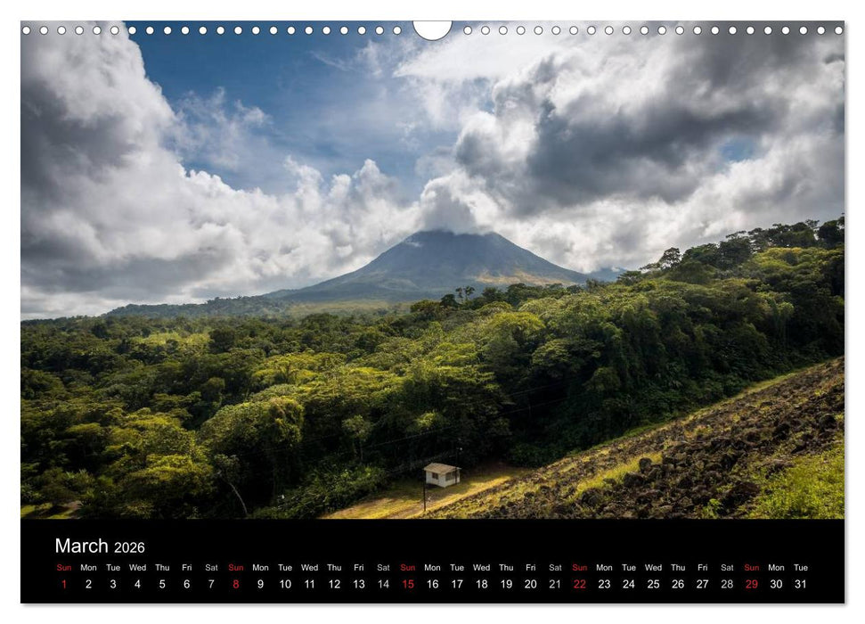 Costa Rica Colours and Light (CALVENDO Monthly Calendar 2026)