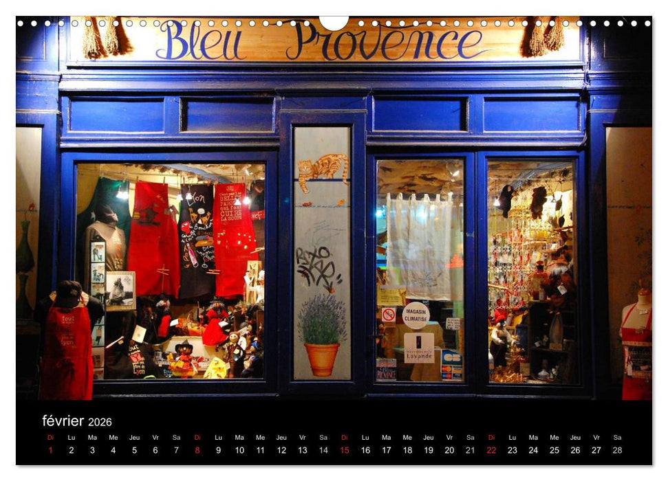 Lyon Magie de la lumière (CALVENDO Calendrier mensuel 2026)