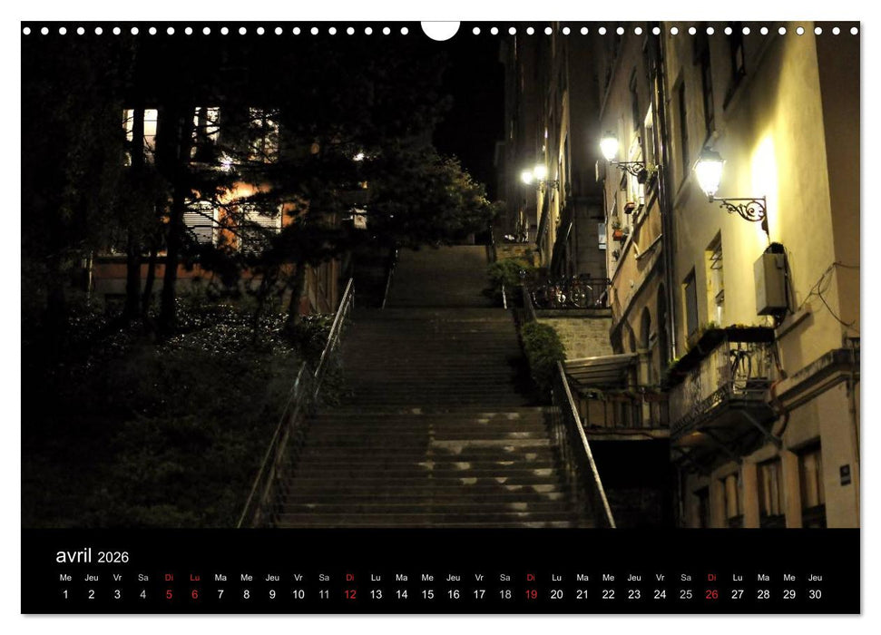 Lyon Magie de la lumière (CALVENDO Calendrier mensuel 2026)