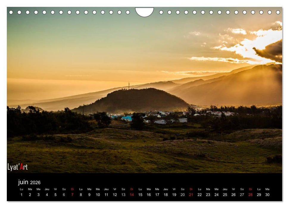 Paysages de La Réunion (CALVENDO Calendrier mensuel 2026)